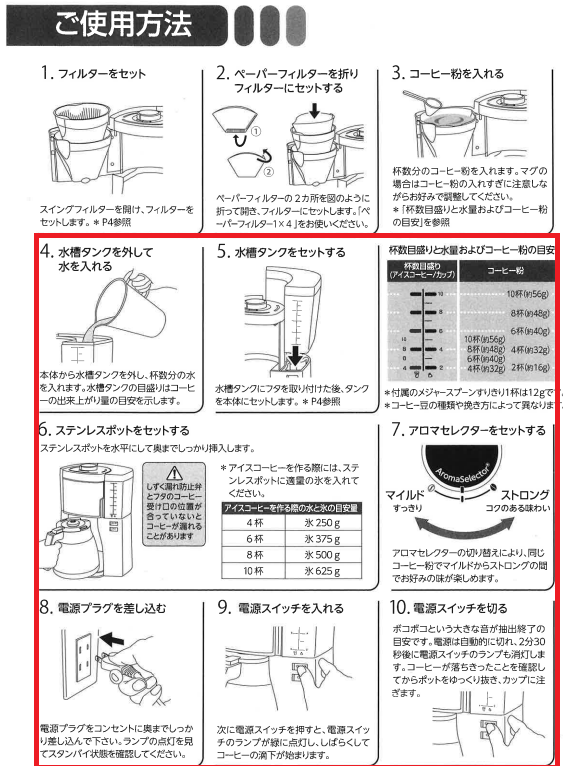 フルトン ストリート コーヒーメーカーのカルキ洗浄と硬度設定の方法