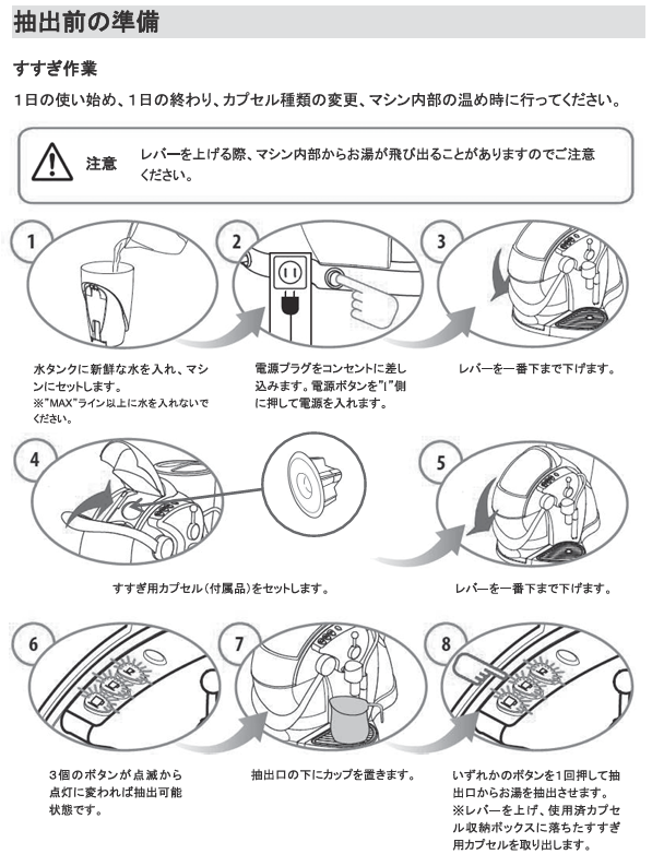 フルトン ストリート カプセルマシン】久しぶりに使用する時のお手入れ 